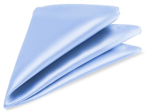 Trimming Shop Men’s Satin Pocket Square Handkerchief – Solid Colour Suit Hanky for Wedding, Groom, Prom, Party Unisex Plain Formal Wear Fashion Pocket Square, Soft Satin Dress Hanky (23cm, Lilac)