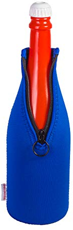 DRESS-YOUR-DRINK Champagne Cooler 0.75 L Neoprene Bottle Cooler Wine Cooler Drinks Cooler Blue Pack of 1