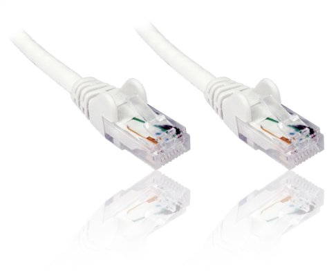 PremiumCord Câble réseau, Ethernet, LAN et patch Cat6, UTP, rapide flexible et robuste - Câble RJ45 1 Gbit/S, AWG 26/7, câble en cuivre 100 % Cu, blanc - 5 m