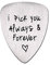 Guitar Pick Pick Sie immer für immer Brief Stahl Guitar Pick Halskette Musik Schmuck Anhänger DIY für elektrische akustische Bass Gitarre