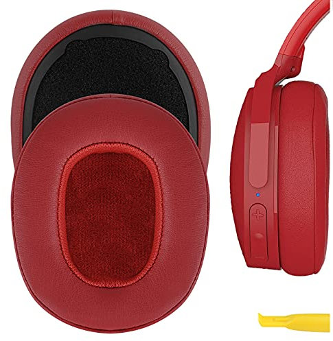 Geekria QuickFit Replacement Ear Pads for Skullcandy Venue Wireless ANC Headphones Ear Cushions, Repair Parts (Red)