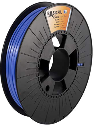 BASICFIL PLA SILK (3D Drucker Filament) 2.85mm, 500g, Hellblau (Light Blue)