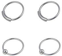 Piercing Deni 4 Ringe Silber Für Nase Klein, 7mm Durchmesser Innen Und Sehr Finitos, 0,6mm Der Stärke