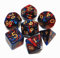 Creebuy Würfel-Set, polyedrisch, für Dungeon and Dragons, MTG, Rollenspiele, D&D, D20, D12, D10, D8, D6, D4, Rot-Blau