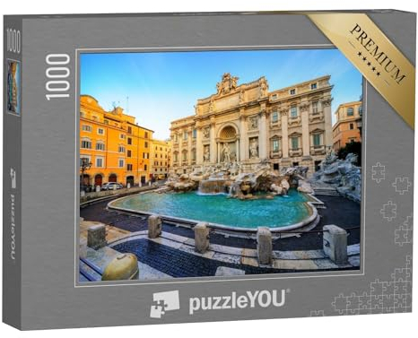 puzzleYOU: Puzzle 1000 Teile „Der Trevi-Brunnen, Rom, Italien, im Morgenlicht“ – aus der Puzzle-Kollektion Italien