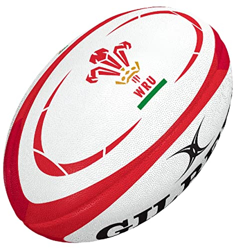2021 Gilbert Wales Replica Ball - Rugby - Size 5 - Durable - Perfect For Rugby Fans