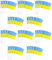 Youning Ukraine Fahne Stockfahne, Ukrainische Flagge mit Fahnenstange, Jede Flagge 14 * 21 cm, Kleine Ukraine Flagge Party Anfeuern Fahnen/Fähnchen Wetterfest Ukrainische Nationalflaggen (100PCS)