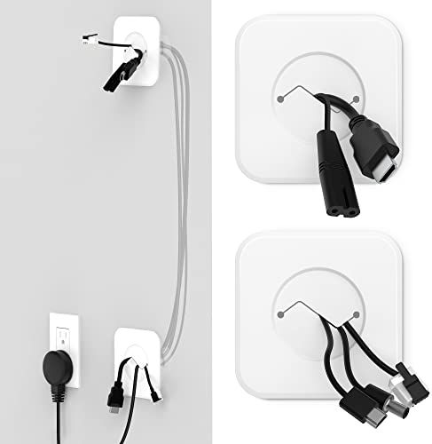 HomeMount Kabelversteck-Kit für Wandmontierte Fernseher - 2-Teiliges Set zur Ordentlichen Kabelführung, Inklusive Wanddurchführungen und Lochsäge (weiß)