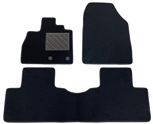 MTC Automotive - Fußmatten Renault Scenic IV - Grand Scenic IV ab 2017 - Passgenau, Rutschfest, Gummi mit Polypropylen-Bordüre und Klettverschluss, Schwarz