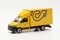 Herpa Modellauto Man TGE Koffer „Post Österreich“, originalgetreu im Maßstab 1:87, Auto Modell für Diorama, Modellbau Sammlerstück, Deko Automodelle aus Kunststoff