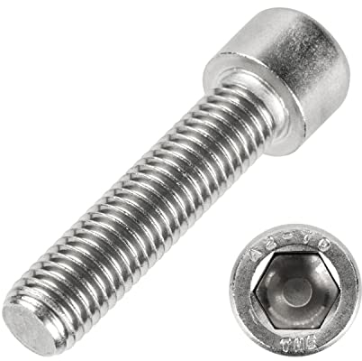 meinschraubenversand.de - Zylinderschrauben M8x45 10 Stück DIN 912 (Teilgewinde, Zylinderkopfschrauben, Innensechskant, ISO 4762) A2 V2A rostfreier Edelstahl - M8 x 45
