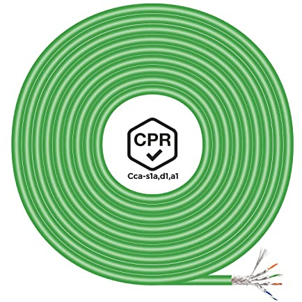 AISENS - A146-0667 - Cable de red RJ45 LSZH CPR Cca Cat.7 600 MHz S/FTP AWG23, verde, 305m