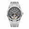 Aesop Herren Tourbillon Uhren Tourbillon Handaufzug Herrenarmbanduhren Leuchtendes Saphirglas Wasserdicht Luxus Business Uhr für Herren 7057(Grau-Edelstahlband)