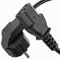 conecto Stromkabel Kaltgerätekabel 3 Polig, 1,0m, Schutzkontakt Netzstecker Stecker auf Kaltgerätekupplung C13 Buchse, Strom Kabel Netzkabel Netzteil für Monitor PC Drucker, Schwarz