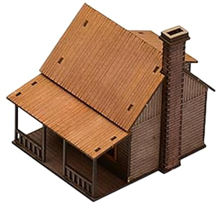 Perfeclan 1/72 Europäischer Landschaft Baumaterialien Oo Maßstab DIY Handwerk Haus Hobby Spielzeug 3D-Puzzles Landschaftszubehör für Sandtischszene, Stil a