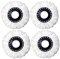 4 Pack Mop Heads Replacement for Spin Mops, 360° Spin Magic Mop Head Refill for Standard Rotating Mops, Universal Spin Mop Replacement Mop Head for Commercial Use (Black)