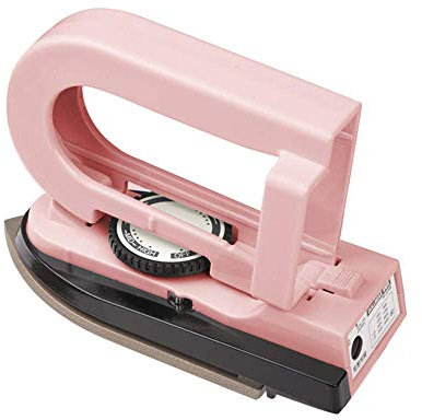 WENKA Steam iron, NEW Portable mini travel iron,Dual Voltage 3 Temperature Regulation foldable travel steam iron For Home-Pink