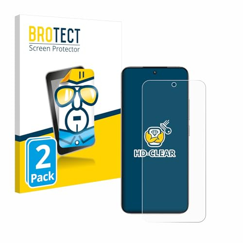 BROTECT Schutzfolie für Xiaomi 14 | 2 Stück Transparenter Displayschutz Made in Germany Klare Displayschutz-Folie Clear Einfache Montage Case-Friendly