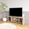 Bimossa Arsin Oak TV Stand Cabinet for 50 Inch TV – 114cm Durable Particle Board Unit with Open Shelves and Resilient Finish, Ideal for Living Room and Office