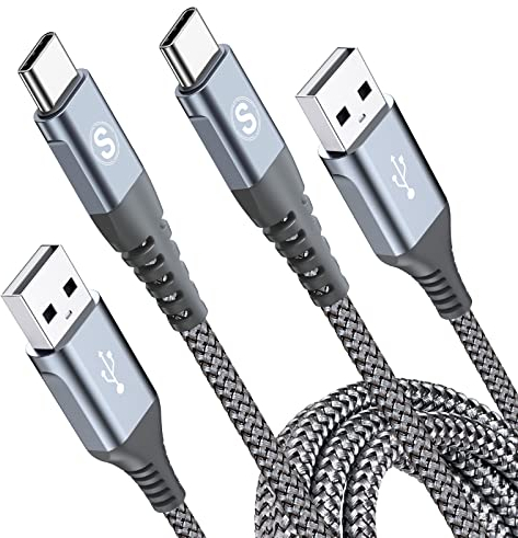 MAXGROUP Câble USB C [6M,Lot de 2] Charge Rapide 3A Fil Chargeur Type C Tressé Câble USB C pour i Phone 17 16 15 Pro Max,Samsung Galaxy S25/S24/S23 to S8,Sony,Note20,M31,Huawei,Xiaomi,Pixel,LG