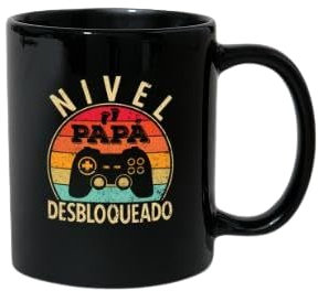 Taza cerámica Nivel papá desbloqueado. Día del padre. Taza personalizada. Regalo. Cumpleaños. Aniversario.
