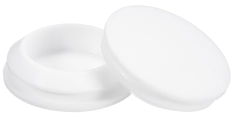 QUARKZMAN 8 Piezas Tapones de Silicona, Tapones Redondos de Bloqueo a Presión para Agujeros de 25-27mm, Tapones de Agujero Impermeables para Tubos de Metal, Blancos