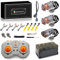 SHINTACRY 18PCS Motor and RC Kit Compatible with Lego Technic, Variable Speed Remote Control, Rechargeable Lithium Battery, High Speed L/Servo Motor(STEM) Power Functions for Building Blocks Lovers