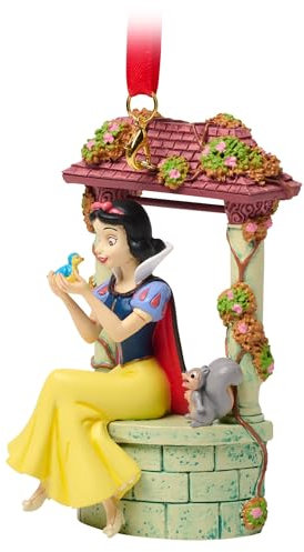 Disney Store Official Snow White Sketchbook Ornament, Christmas Tree Decoration Suitable for Hanging or Freestanding, 10cm / 4