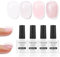 Vnicesli Rubber Base UV Nagellack Set, 4 Farben Gel Nagellack UV Rubber Base Coat Milchig Weiß Rosa, Soak-Off Unterlack Für Nägel UV Lack Gel Nägel - Kit Nummer 26