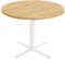 VASAGLE Mesa de Comedor Redonda, Mesa de Cocina Pequeña para 4 Personas, Estilo Rústico, Superficie Resistente al Agua, Diámetro de 80 cm, Alto de 74,8 cm, para Salón, Roble Dorado KDT082Y02