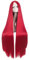 MapofBeauty 40 Zoll/100 cm Schnitzen Lange Cosplay Anime Kostüm Party Perücke (Hell rot)