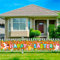 Ostern Banner Dekoration, Frohe Ostern Großes Banner Für Girlanden Gartendekoration Innen- und Außenbereich Hasen-Eier-Hintergrund Partyzubehör