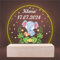 INDIGOS UG - LED Lampe personalisiert - Elefant - personalisierte Lampe für KInder - personalisierte Geschenke - Nachtlampe - Geschenk für Baby und Kinder mit Wunschtext