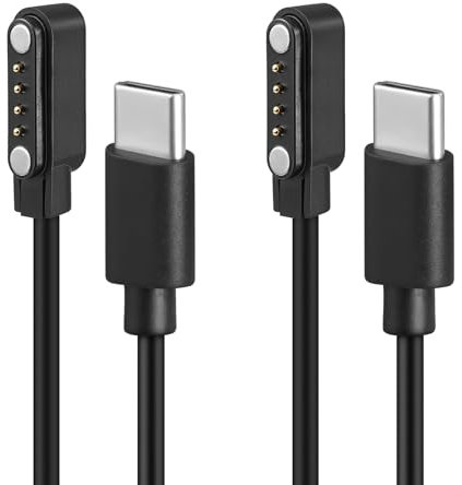 REEYEAR 2 Pack USB C magnetische Ladekabel passt für PLAUD Note AI Voice Recorder, 2 FT Ladekabel Ersatz, Easy Access Power Charger auch mit dem Fall, ideal Backup-Zubehör