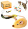 Katzenspielzeug Maus Elektrisch,Magic Maus Katze,Spielzeugmäuse für Katzen,Katzenspielzeug Selbstbeschäftigung,Katzen Interaktives Spielzeug mit Federschwanz,LED Licht,Realistische Mausgeräusche