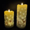 Online Fuchs 2er Set LED-Kerzen mit realistischer Flamme, Motiven, Funkellichtern und 6-Stunden Timerfunktion - 14 und 19 cm groß - Dekoration für Herbst, Winter und Weihnachten (Winterwald)