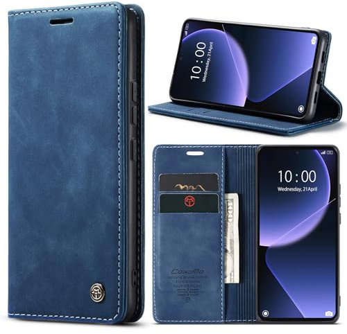 Phernykas Handyhülle für Huawei P20 Pro Hülle Leder,Magnetische Klapphülle mit kartenfach und Standfunktion Smartphone Schutzhülle Lederhülle P20 Pro Flip Book Case (Blau)