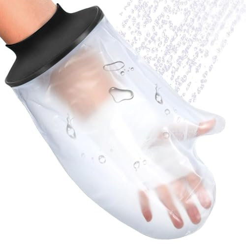 BelleVive Copertura in gesso a mano, copertura impermeabile per la doccia dopo l'intervento chirurgico, protezioni morbide e confortevoli per polso, dita, borsa riutilizzabile in gesso per bendaggi