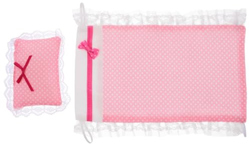 Generic 1 Set Doll Bedding Set Miniature Cradle Bed Sheet Pillow Accessories for Dolls for Pretend Play Bedroom Decor Versatile Meticulously Designed