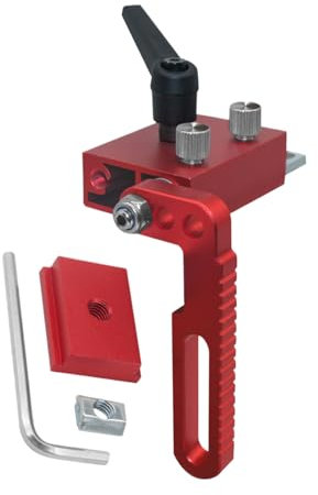 Miter T Track Stop, Fence Block, Aleación de aluminio, Interactive Precision Positioning System, Woodworking Limiter, Ideal para Cortar Accuracy and Workshop Projects