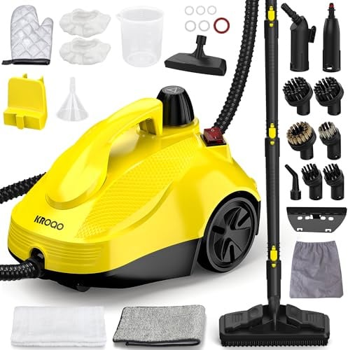 Nettoyeur vapeur multifonction Nettoyeur vapeur portable pour tout, avec 23 accessoires, pour enlever le papier peint, nettoyer les sols, les tapis, les canapés, les tissus d'ameublement, les voitures