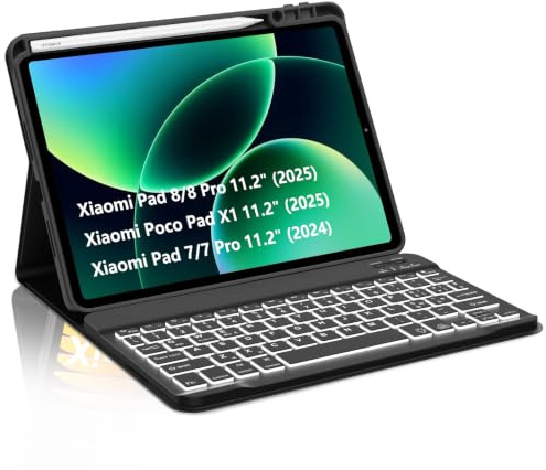 Occtingkind Per Xiaomi Pad 8/8 Pro 11.2 Cover Tastiera con RGB Italiana