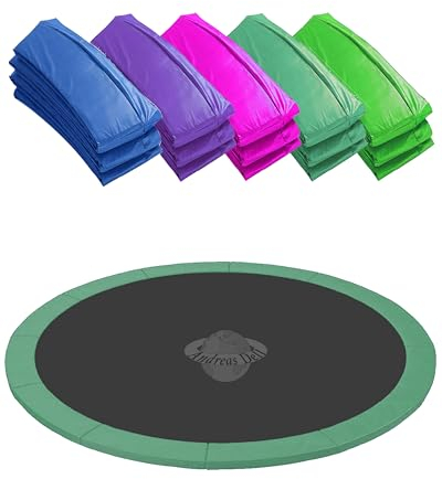 Andreas Dell Randabdeckung Federabdeckung Randschutz Schutz für Trampolin, Größe: Ø 430 cm, Farbe: Grün