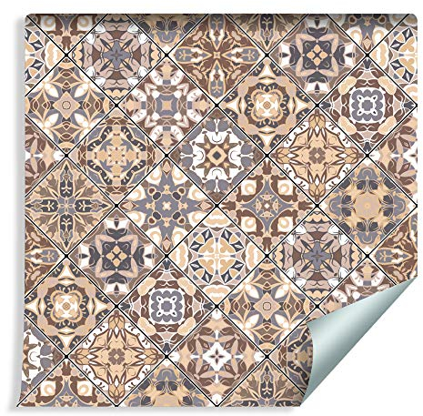 Muralo Fototapete Mosaik 1000 x 53 cm Vliestapete Wand Tapete Bunt Orient Ornament 3D Optik Wohnzimmer Schlafzimmer Moderne Wandbilder XXL Easyinstall Wand Dekoration