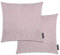 Magma Alfa Kissenbezug 40x40 cm, 2er SET - altrose,- samtig weich kuscheliger Velour Look, rechteckiger Kissenbezug, für Wohnzimmer, Schlafzimmer, Büro und Gästezimmer Waschbar