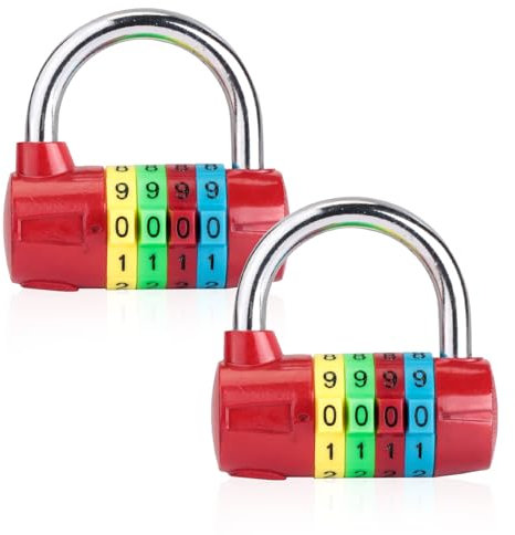 Cadenas à combinaison à 4 chiffres, chiffres colorés, serrure de sécurité pour salle de sport, école, casier, valise de voyage