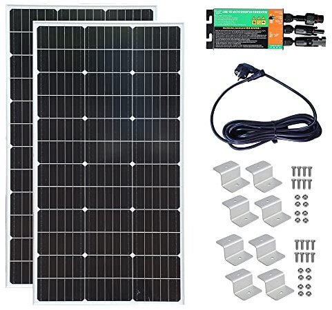 XINPUGUANG Plug and Play Système de panneau solaire 200W Balcón système solaire 2 x 100 W module solaire vatios micro inverseur