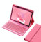 Étui avec clavier Bluetooth magnétique amovible pour iPad Air 11 (M3/M2)/Air 5e 4e génération 10,9/iPad Pro 11 4e/3e/2e/1ère génération Rose foncé