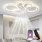 Ventilador De Techo LED Con Luz Ventilador De Techo De 130 W Con Control Remoto De Aplicación De Luz Temperatura De 3 Colores 6 Archivos Con Ventilador De Techo De Luz Sala De Estar Dormitorio