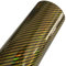 Autofolie Matte Gold-Metallic-Vinylverpackungsfolie, holografischer Spiegel, Chrom-Gold, Autoverpackungsfolienrolle, selbstklebender Aufkleber Auto Folie ( Color : Holographic Carbon , Size : 10cm x 1